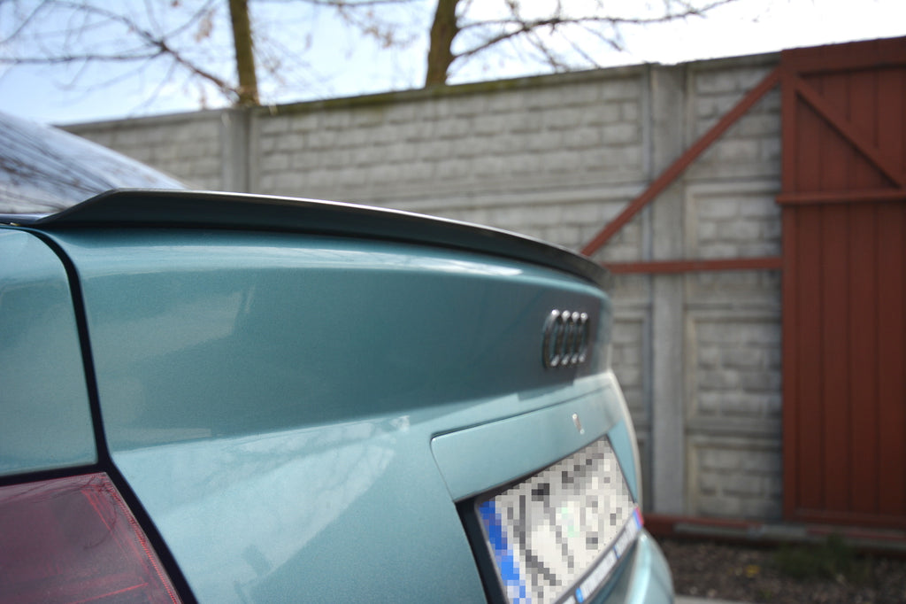 Maxton Design Spoiler CAP passend für Audi A4 / S4 B5 Limousine schwarz Hochglanz