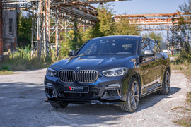 Maxton Design Seitenschweller Ansatz passend für BMW X4 M-Paket G02 schwarz Hochglanz