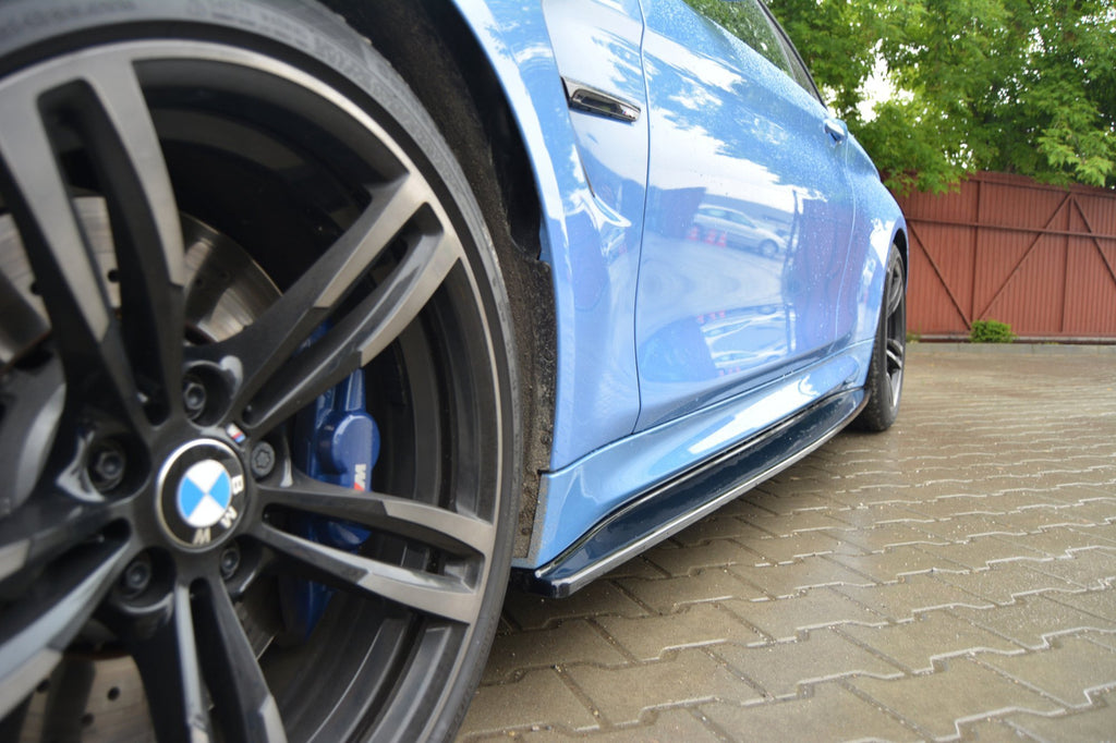Maxton Design Seitenschweller Ansatz passend für BMW M4 F82 schwarz Hochglanz