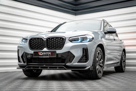 Maxton Design Front Ansatz V.1 für BMW X4 M-Paket G02 Facelift schwarz Hochglanz