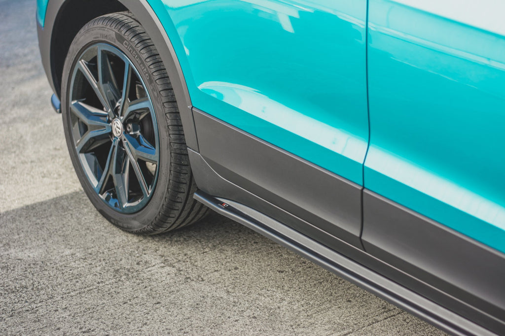 Maxton Design Seitenschweller Ansatz passend für Volkswagen T-Cross schwarz Hochglanz