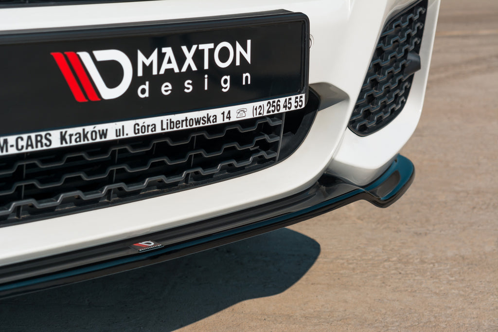 Maxton Design Front Ansatz passend für BMW X3 F25 M-Paket Facelift schwarz Hochglanz