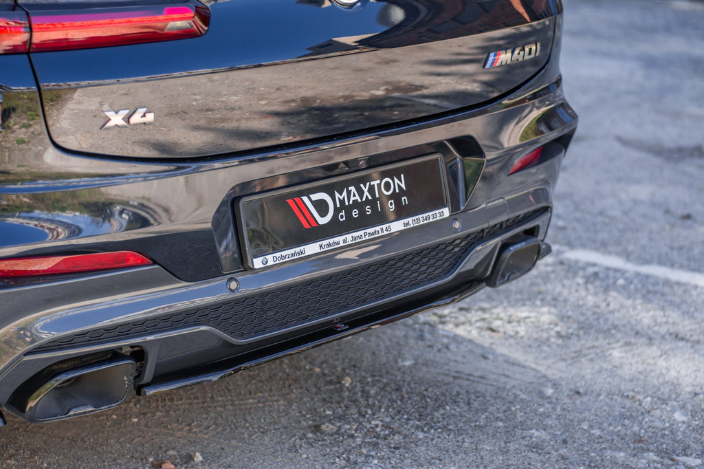 Maxton Design Mittlerer Diffusor Heck Ansatz passend für BMW X4 M-Paket G02 schwarz Hochglanz