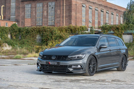 Maxton Design Front Ansatz passend für V.2 Volkswagen Passat R-Line B8 schwarz Hochglanz