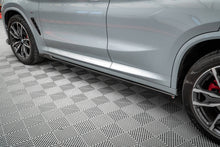 Laden Sie das Bild in den Galerie-Viewer, Maxton Design Seitenschweller Ansatz für BMW X4 M-Paket G02 Facelift schwarz Hochglanz