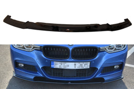 Maxton Design Front Ansatz passend für BMW 3er F30 FL SEDAN M-SPORT schwarz Hochglanz