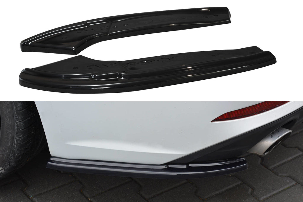 Maxton Design Heck Ansatz Flaps Diffusor passend für Audi A5 S-Line F5 Sportback  schwarz Hochglanz