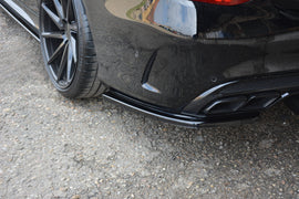 Maxton Design Heck Ansatz Flaps Diffusor passend für MERCEDES- BENZ C43 AMG W205 schwarz Hochglanz