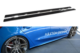 Maxton Design Seitenschweller Ansatz passend für Ford Focus ST / ST-Line Mk4 schwarz Hochglanz