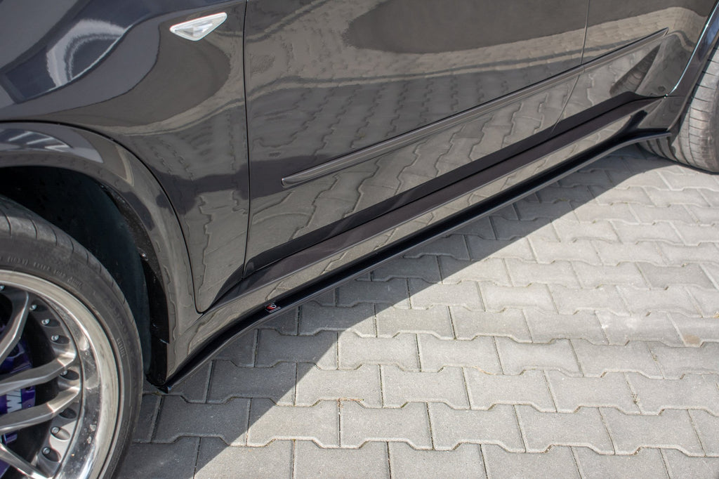 Maxton Design Seitenschweller Ansatz passend für BMW X5 E70 Facelift M Paket schwarz Hochglanz