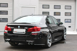 Maxton Design Heck Ansatz Flaps Diffusor passend für BMW M5 F10 schwarz Hochglanz