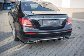 Maxton Design Diffusor Heck Ansatz passend für Mercedes-Benz E43 AMG / AMG-Line W213 schwarz Hochglanz