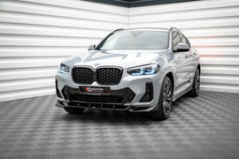 Maxton Design Front Ansatz V.2 für BMW X4 M-Paket G02 Facelift schwarz Hochglanz