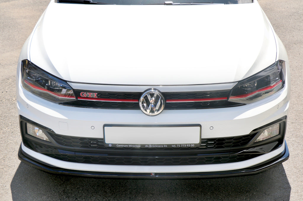 Maxton Design Front Ansatz passend für V.2 VW POLO MK6 GTI schwarz Hoc