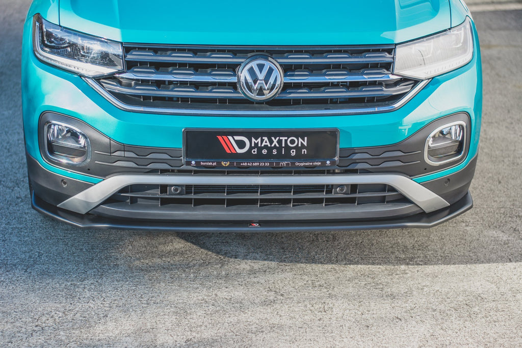 Maxton Design Front Ansatz passend für Volkswagen T-Cross schwarz Hochglanz