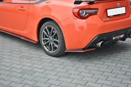 Maxton Design Heck Ansatz Flaps Diffusor passend für V.2 TOYOTA GT86 FACELIFT  schwarz Hochglanz