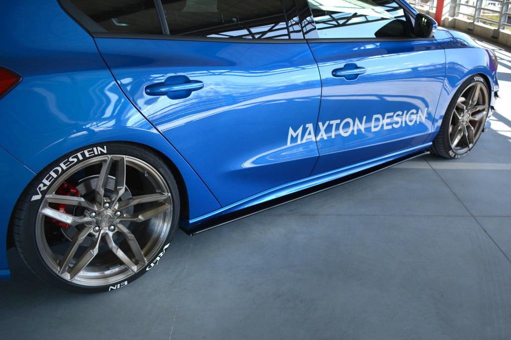 Maxton Design Seitenschweller Ansatz passend für Ford Focus ST / ST-Line Mk4 schwarz Hochglanz