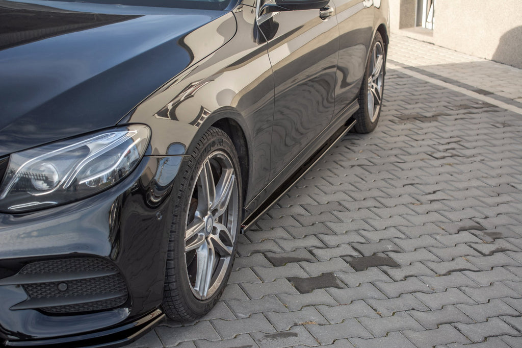 Maxton Design Seitenschweller Ansatz passend für Mercedes-Benz E43 AMG / AMG-Line W213 schwarz Hochglanz