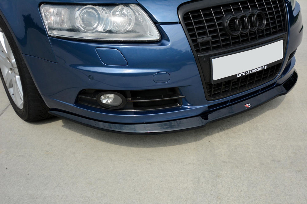 Maxton Design Front Ansatz passend für Audi A6 S-Line C6   schwarz Hochglanz