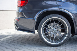 Maxton Design Heck Ansatz Flaps Diffusor passend für BMW X5 E70 Facelift M Paket schwarz Hochglanz