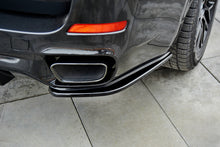 Laden Sie das Bild in den Galerie-Viewer, Maxton Design Heck Ansatz Flaps Diffusor passend für BMW X5 F15 M50d schwarz Hochglanz