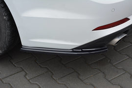 Maxton Design Heck Ansatz Flaps Diffusor passend für Audi A5 S-Line F5 Sportback  schwarz Hochglanz