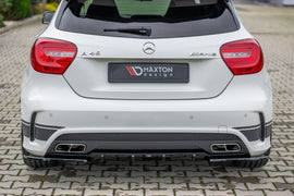 Maxton Design Heck Ansatz Flaps Diffusor passend für Mercedes A45 AMG W176 schwarz Hochglanz