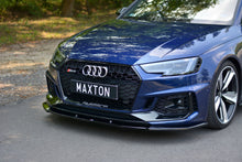 Laden Sie das Bild in den Galerie-Viewer, Maxton Design Front Ansatz passend für V.1 Audi RS4 B9 schwarz Hochglanz