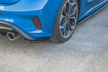 Laden Sie das Bild in den Galerie-Viewer, Maxton Design Heck Ansatz Flaps Diffusor passend für V.1 Ford Focus ST Mk4 schwarz Hochglanz