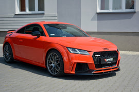 Maxton Design Front Ansatz passend für V.2 Audi TT RS 8S schwarz Hochglanz