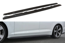 Laden Sie das Bild in den Galerie-Viewer, Maxton Design Seitenschweller Ansatz passend für Audi S5 / A5 S-Line F5 Sportback  schwarz Hochglanz