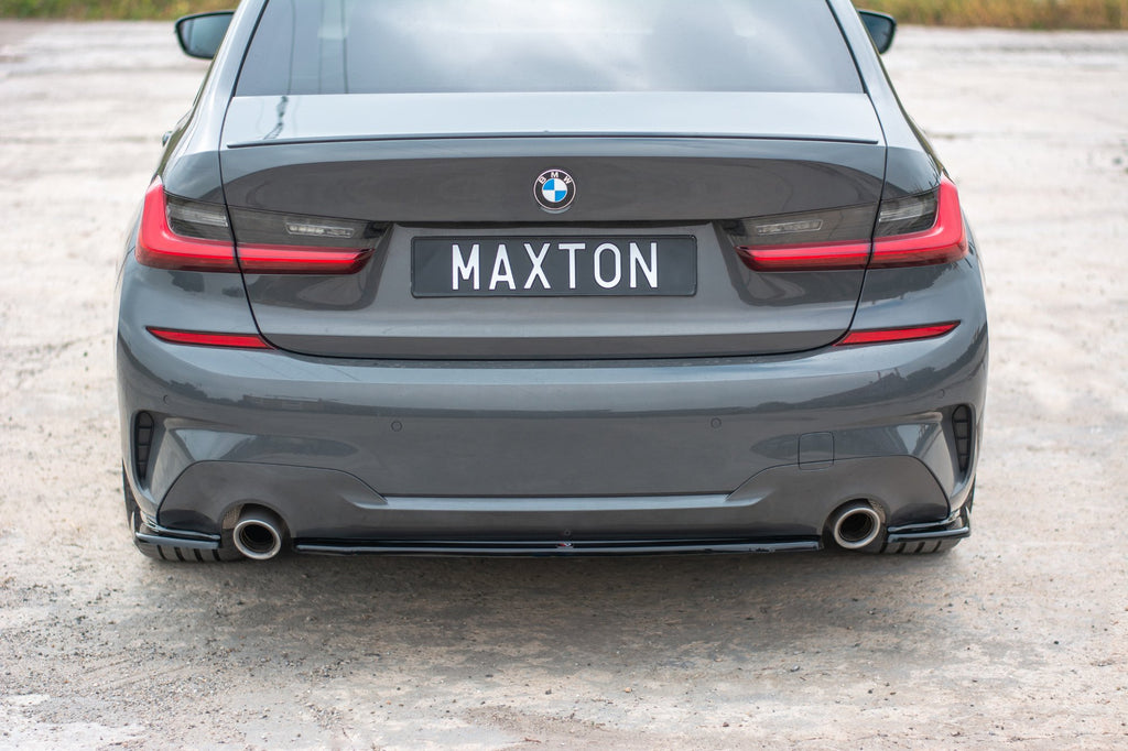 Maxton Design Mittlerer Diffusor Heck Ansatz passend für BMW 3er G20 M Paket schwarz Hochglanz