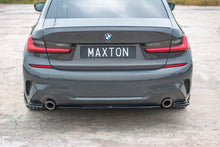 Laden Sie das Bild in den Galerie-Viewer, Maxton Design Mittlerer Diffusor Heck Ansatz passend für BMW 3er G20 M Paket schwarz Hochglanz