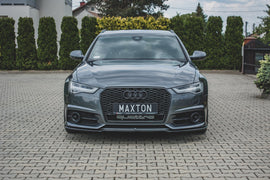 Maxton Design Front Ansatz passend für Audi S6 / A6 S-Line C7 FL  schwarz Hochglanz