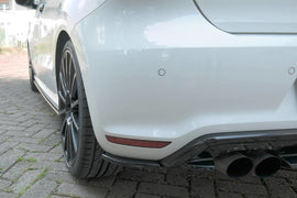 Maxton Design Heck Ansatz Flaps Diffusor passend für VOLKSWAGEN POLO MK5 R WRC schwarz Hochglanz