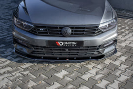 Maxton Design Front Ansatz passend für V.1 Volkswagen Passat R-Line B8 schwarz Hochglanz