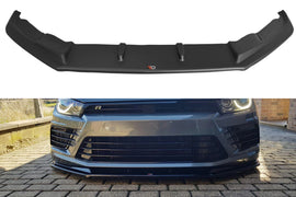 Maxton Design Front Ansatz passend für V.1 VOLKSWAGEN SCIROCCO MK.3 R FACELIFT schwarz Hochglanz