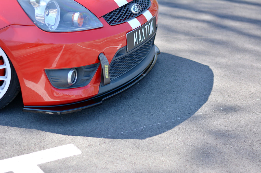 Maxton Design Front Ansatz passend für V.2 Ford Fiesta ST Mk6 schwarz Hochglanz