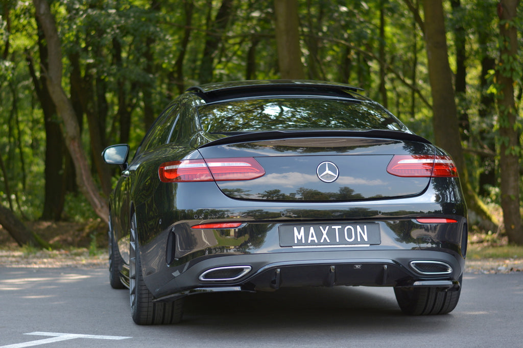 Maxton Design Diffusor Heck Ansatz passend für Mercedes-Benz E-Klasse W213 Coupe (C238) AMG-Line schwarz Hochglanz