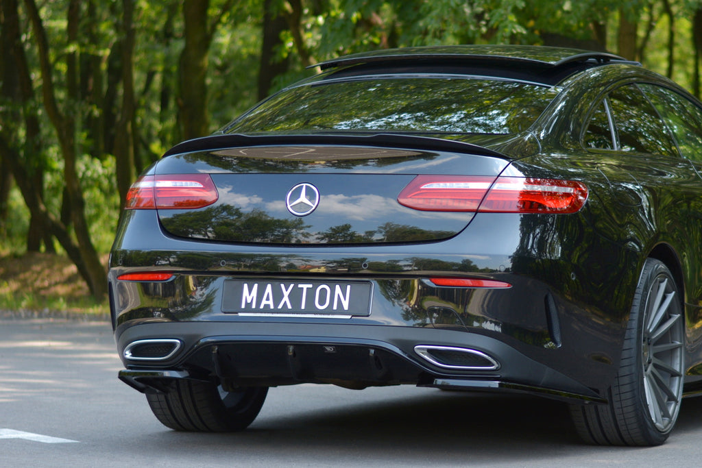 Maxton Design Spoiler CAP passend für Mercedes-Benz E-Klasse W213 Coupe (C238) AMG-Line schwarz Hochglanz