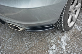 Maxton Design Heck Ansatz Flaps Diffusor passend für V.1 Mercedes SLK R172 schwarz Hochglanz