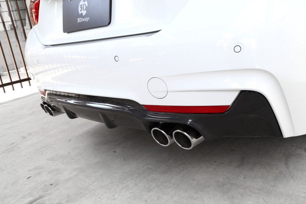 3DDesign Carbon Diffusor für BMW 4er F32 F36 mit M-Paket mit Duplex AGA (420i, 428i)
