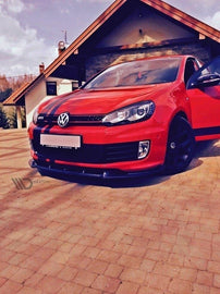 Maxton Design Front Ansatz passend für VW GOLF 6 GTI 35TH schwarz Hochglanz