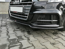 Laden Sie das Bild in den Galerie-Viewer, Maxton Design Front Ansatz passend für V.2 Audi S3 / A3 S-Line 8V FL schwarz Hochglanz