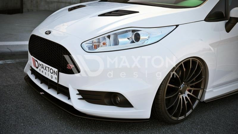 Maxton Design Front Ansatz passend für V.2 Ford Fiesta ST Mk7 FL schwarz Hochglanz