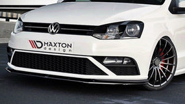 Maxton Design Front Ansatz passend für v.1 VW POLO MK5 GTI FACELIFT schwarz Hochglanz