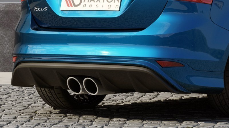 Maxton Design Diffusor Heck Ansatz passend für Ford Focus ST Mk3 (RS Look) schwarz Hochglanz