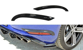 Maxton Design Hintere Nebelleuchten Abdeckung VW GOLF 7 R Facelift schwarz Hochglanz