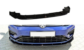 Maxton Design Front Ansatz passend für v.1 VW GOLF 7 R Facelift schwarz Hochglanz