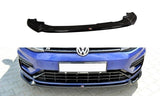 Maxton Design Front Ansatz passend für v.3 VW GOLF 7 R Facelift schwarz Hochglanz